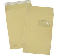 Pochettes à soufflets, C4, 229 x 324 mm, kraft brun