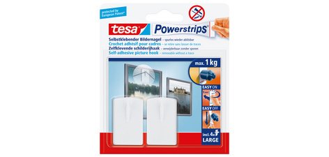 Powerstrips Crochet adhésif pour cadre, blanc