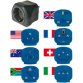 Jeu de fiches secteur avec 7 prises