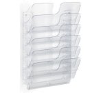 Wall-mounted brochure holder set 'FLEXIPLUS 6', A4