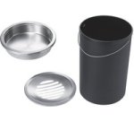 Cendrier sur pied 'the shark', inox, argent