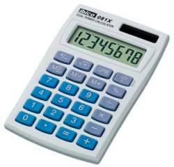 Calculatrice de poche 081X, écran LCD à 8 chiffres