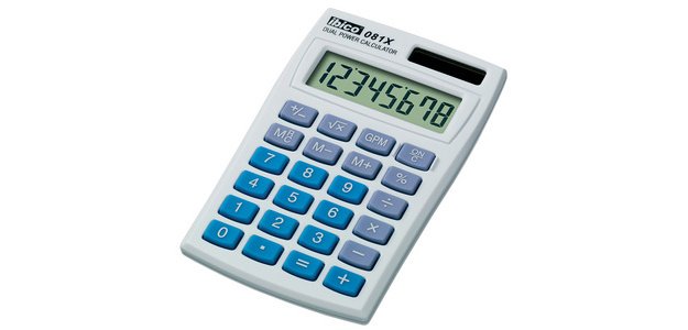Pocket calculator 081X, 8-digit LCD display