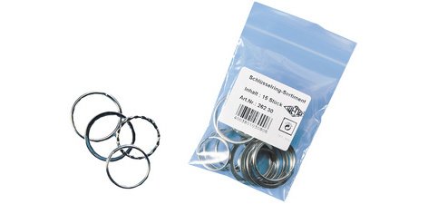 Anneaux porte-clé en métal, en sachet
