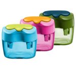 Taille-crayon à 2 trous, en plastique, ovale