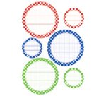 Étiquette de cuisine Cercles, assorti