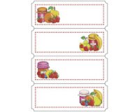 Étiquette de cuisine Bordure bleu