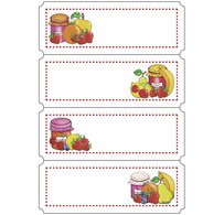 Étiquette de cuisine Bordure bleu