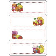 Étiquette de cuisine Bordure bleu