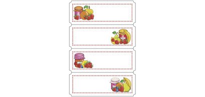 Étiquette de cuisine Bordure bleu