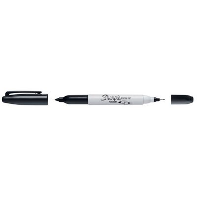 Marqueur permanent 'TWIN TIP', noir