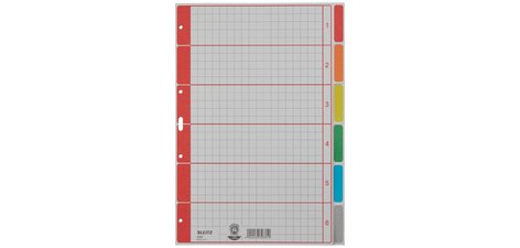 Intercalaires en carton extra solide, blanc, A4, 6