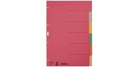 Intercalaires en carton extra solide, blanc, A4, 6