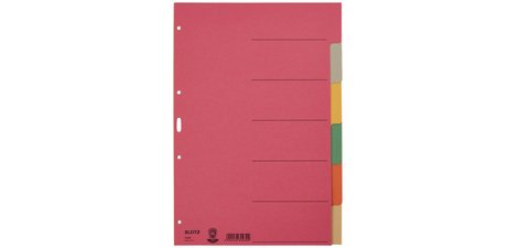 Intercalaires en carton extra solide, blanc, A4, 6