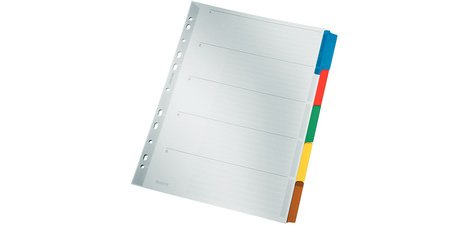 Mylar board dividers, white, A4, gray, 5