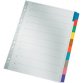 Tabbladen, karton met mylar, A4, 10 tabs, grijs