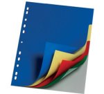 Intercalaires en plastique, A4, PP, 5 touches