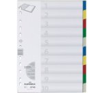 Intercalaires en plastique, A4, PP, 10 touches