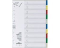 Plastic tabbladen, A4, PP, 10 tabs