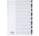 Intercalaires numérotées A4 polypropylène Durable 20 onglets - 1 jeu