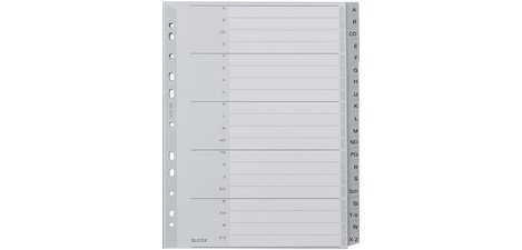 Plastic dividers, A-Z, extra-large A4 size