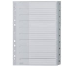 Intercalaires en plastique, numéroté, format A4 extra