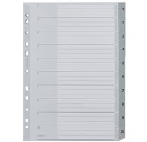 Intercalaires en plastique, numéroté, format A4 extra