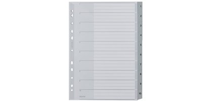 Plastic tabbladen, genummerd 1-5, extrabreed A4-formaat, 5 tabs