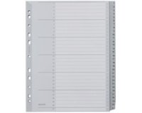 Plastic tabbladen, genummerd, extrabreed A4-formaat, 31 tabs