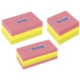 Bloc-notes repositionnable, 76 x 76 mm, assorti fluo