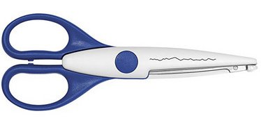 Pinking shears, baroque cut, purple