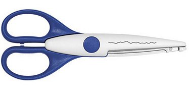 Ciseaux cranteurs, découpe baroque, violet