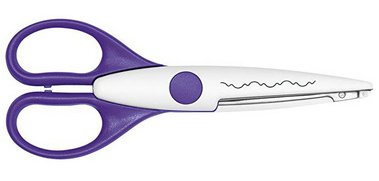 Ciseaux cranteurs, découpe vagues, vert