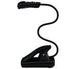 Lampe de lecture LED avec clip, mobile, 1 LED, noir
