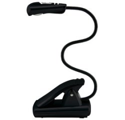 Lampe de lecture LED avec clip, mobile, 1 LED, noir