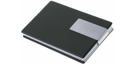 Boîte cartes de visite Good Deal, aluminium/PVC (noir)