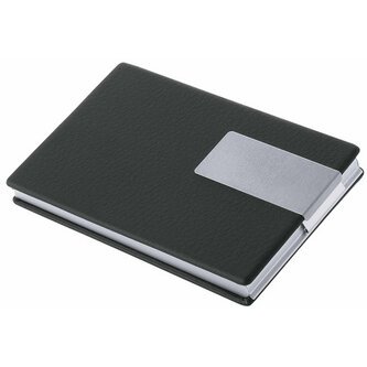Boîte cartes de visite Good Deal, aluminium/PVC (noir)