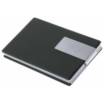 Boîte cartes de visite Good Deal, aluminium/PVC (noir)