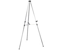 Présentoir téléscopique pour tableau, aluminium blanc