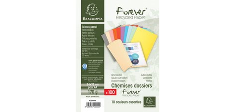 50er Packung Aktendeckel FOREVER® 170 Grün - Farben sortiert
