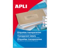 Etiquettes translucides, 48,5 x 25,4 mm