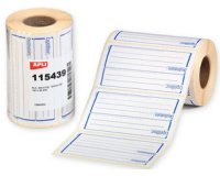 Etiquettes 'expéditeur/destinataire', 65 x 125 mm