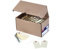 Label 100 x 51 mm met ijzerdraad