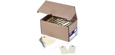 Etiquette à suspendre, 120 x 57 mm, avec fil de fer