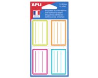 Etiquettes pour livre, cadre bleu, 38 x 50 mm, uni