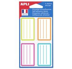 Etiquettes pour livre, cadre bleu, 38 x 50 mm, uni