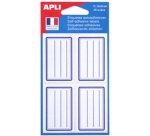 Etiquettes pour livre, blanc/bleu, 34 x 75 mm lignées