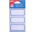 Etiquettes pour livre, blanc/gris, 37 x 55 mm, lignées