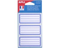 Etiquettes pour livre, blanc/gris, 37 x 55 mm, lignées