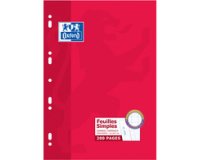 Feuilles simples perforées, A4, seyès